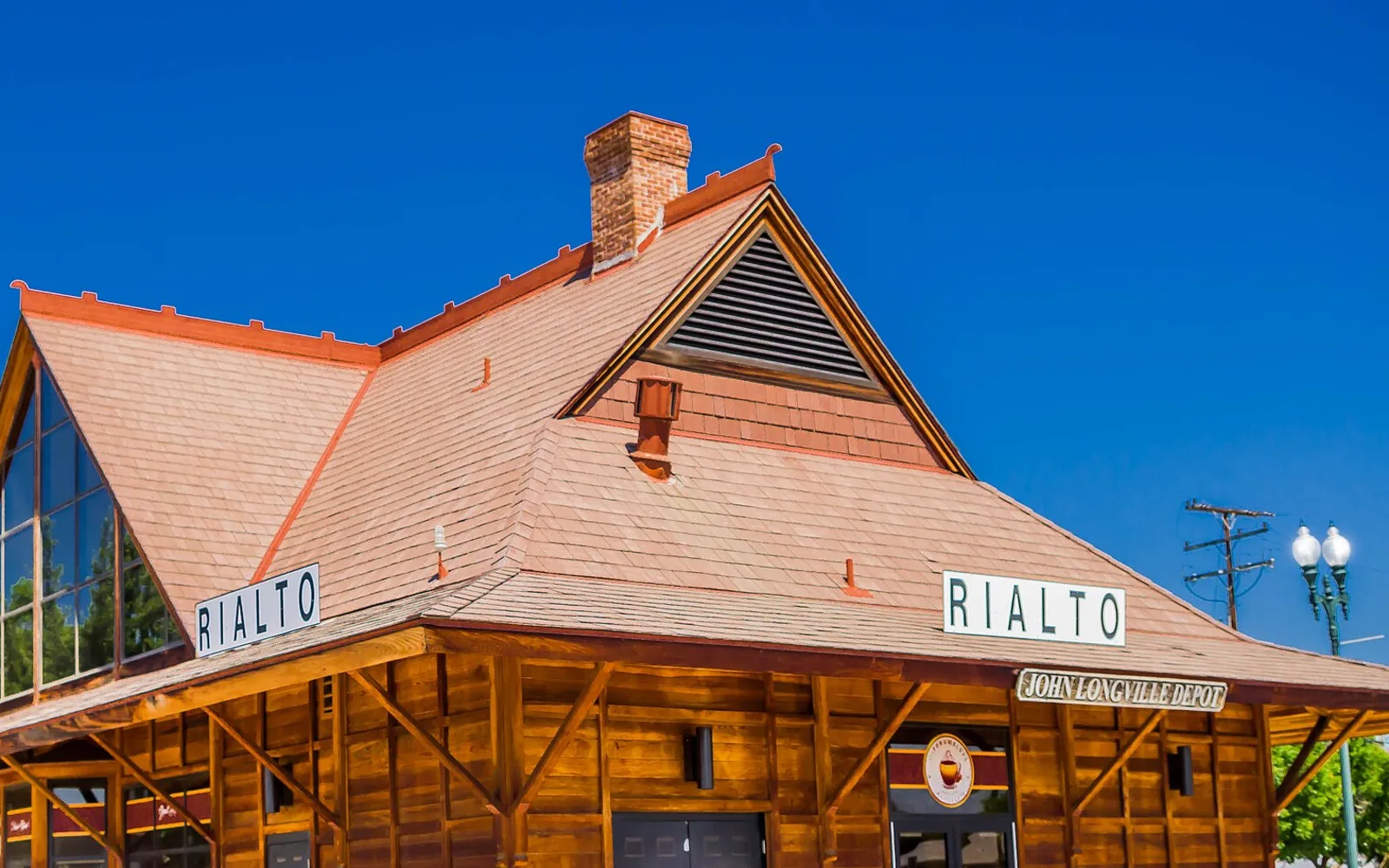 John Longville Depot building at Rialto’s Metrolink station.